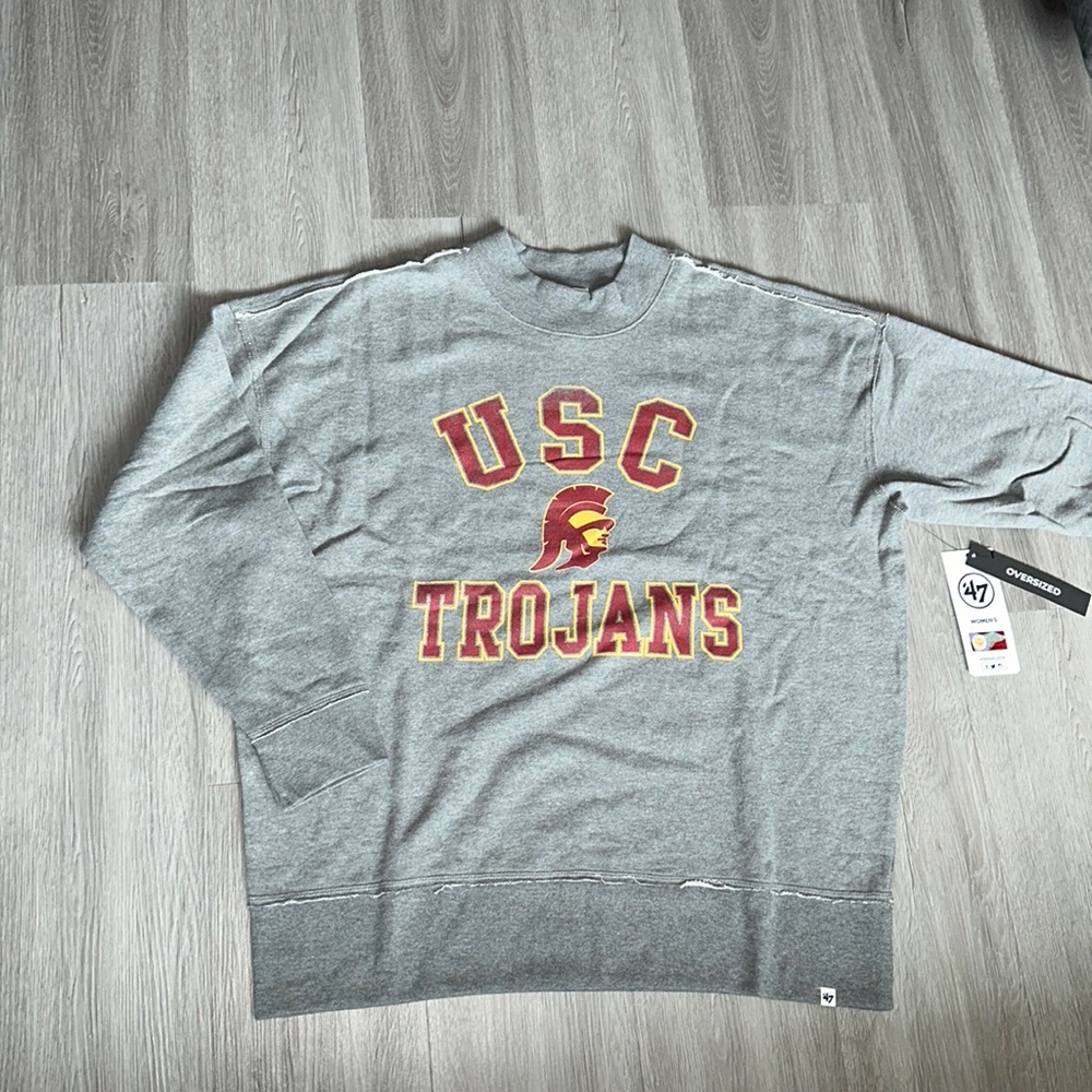 47 brand mock neck USC Trojans oversized sweatshirt.